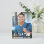 卒業写真モダンありがとうはがきBWB ポストカード (スタンド正面)