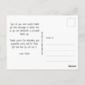 卒業写真モダンありがとう ポストカード (裏面)