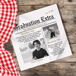 卒業写真モダンおもしろい事実クール新聞 スタンダードカクテルナプキン