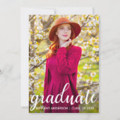 卒業写真モダンかわいらし発表 案内状 (正面)