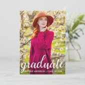 卒業写真モダンかわいらし発表 案内状 (スタンド正面)