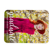 卒業写真モダンかわいらし発表W マグネット (横)