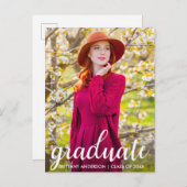 卒業写真モダンかわいらし発表W 案内ポストカード (正面/裏面)