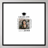 卒業写真モダンのサイン ポスター (正面)