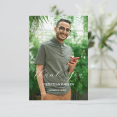 卒業写真モダンの卒業サンキューカード 招待状 (スタンド正面)