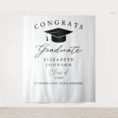 卒業写真モダンの背景 タペストリー (正面)