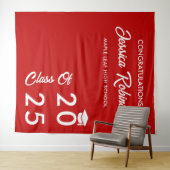 卒業写真モダンの背景 タペストリー (インサイチュ(横))