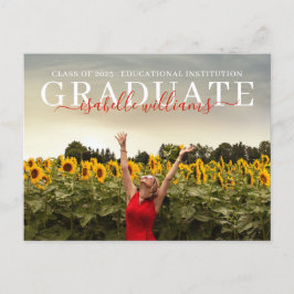 卒業写真モダンひまわり 案内ポストカード