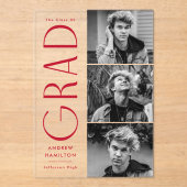 卒業写真モダンアクリル卒業発表 アクリル招待状 (正面)