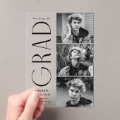 卒業写真モダンアクリル卒業発表 アクリル招待状 (インサイチュ (ポータブル))