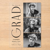 卒業写真モダンアクリル卒業発表 アクリル招待状 (正面)