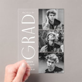 卒業写真モダンアクリル卒業発表 アクリル招待状 (インサイチュ (ポータブル))