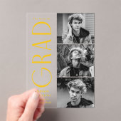 卒業写真モダンアクリル卒業発表 アクリル招待状 (インサイチュ (ポータブル))