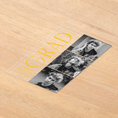 卒業写真モダンアクリル卒業発表 アクリル招待状 (レイダウン)