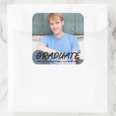 卒業写真モダンカッコいい発表 スクエアシール (バッグ)