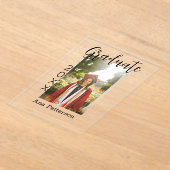 卒業写真モダンクラシック年の名前を素朴に追加 アクリル招待状 (レイダウン)