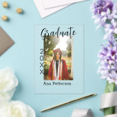 卒業写真モダンクラシック年の名前を素朴に追加 アクリル招待状 (インサイチュ (ウェディング))