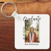 卒業写真モダンクラシック年の名前を素朴に追加 キーホルダー (正面)