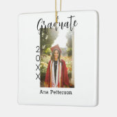 卒業写真モダンクラシック年の名前を素朴に追加 セラミックオーナメント (左)