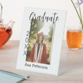 卒業写真モダンクラシック年の名前を素朴に追加 台座サイン (インサイチュ)