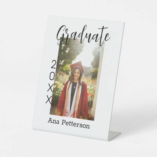 卒業写真モダンクラシック年の名前を素朴に追加 台座サイン (正面)