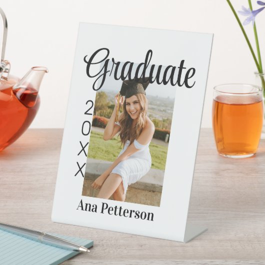 卒業写真モダンクラシック年の名前を素朴に追加 台座サイン (インサイチュ)