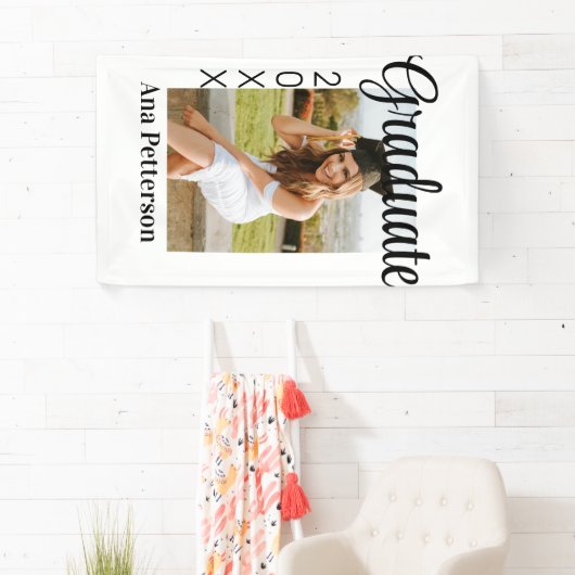 卒業写真モダンクラシック年の名前を素朴に追加 横断幕 (インサイチュ)