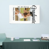 卒業写真モダンクラシック年の名前を素朴に追加 横断幕 (トレードショー)