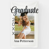 卒業写真モダンクラシック年の名前を素朴に追加 横断幕 (縦)