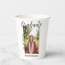 卒業写真モダンクラシック年の名前を素朴に追加 紙コップ