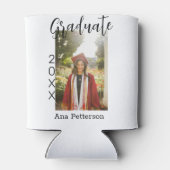 卒業写真モダンクラシック年の名前を素朴に追加 缶クーラー (裏面)