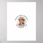 卒業写真モダンゲストブックの署名 ポスター (正面)