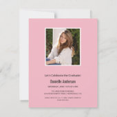 卒業写真モダンコラージュパーティー発表 案内状 (裏面)