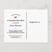 卒業写真モダンコラージュ卒業パおもしろいーティー ポストカード (裏面)