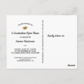 卒業写真モダンコラージュ卒業パおもしろいーティー ポストカード (裏面)