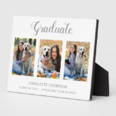 卒業写真モダンコラージュ記念碑 フォトプラーク (側面)