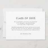 卒業写真モダンコラージュ 案内状 (裏面)