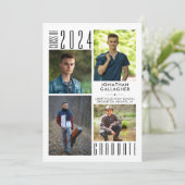 卒業写真モダンコラージュ 案内状 (スタンド正面)