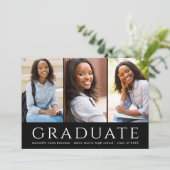 卒業写真モダンコラージュ 案内状 (スタンド正面)