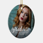 卒業写真モダンスクリプトの発表 セラミックオーナメント (右)