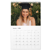 卒業写真モダンタイポグラフィ年度区分 カレンダー (1月 2026)