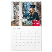 卒業写真モダンタイポグラフィ年度区分 カレンダー (3月 2026)