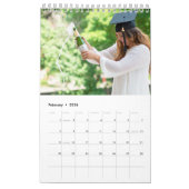 卒業写真モダンタイポグラフィ年度区分 カレンダー (2月 2026)