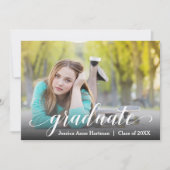 卒業写真モダンパーティー 招待状 (正面)