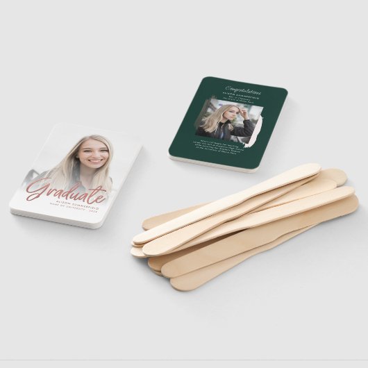 卒業写真モダンホワイトローズ金ゴールドグラード ハンドファン (組立なし)