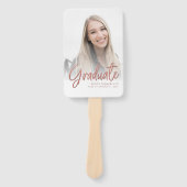 卒業写真モダンホワイトローズ金ゴールドグラード ハンドファン (正面)