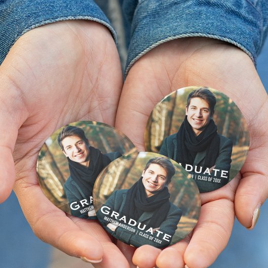 卒業写真モダンボタン 缶バッジ