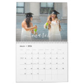 卒業写真モダンミニマリストカスタムカレンダー カレンダー (3月 2026)