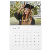 卒業写真モダンミニマリストカスタムカレンダー カレンダー (1月 2026)