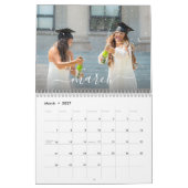 卒業写真モダンミニマリストカスタムカレンダー カレンダー (3月 2027)